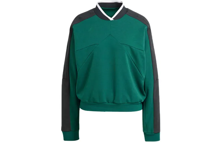 Adidas Sweatshirts Women's Forest Green V-neck Moderate Other