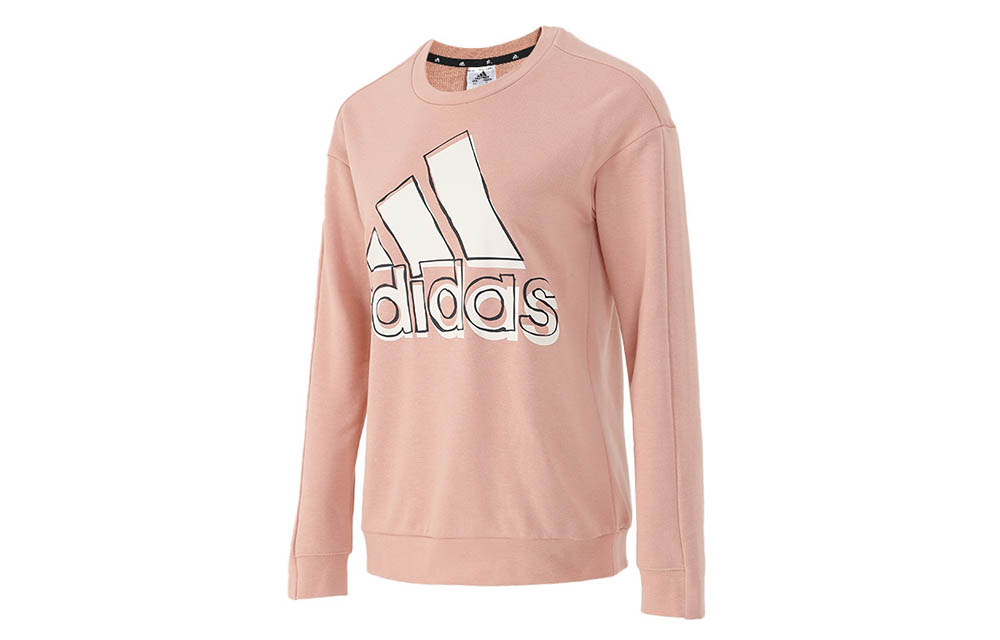 Женское худи adidas Retro Logo (бледно-розовое)