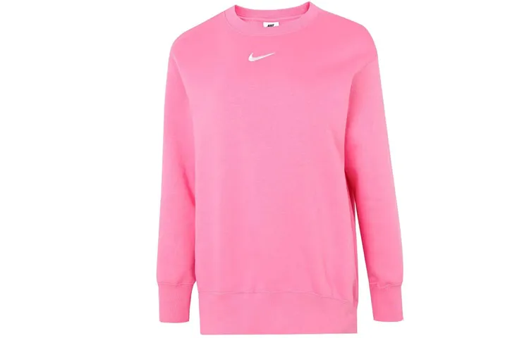 Nike Sweatshirts Women's Pink Crew Neck Moderate Regular