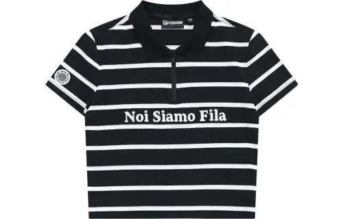 FILA FUSION Polo Shirt Women's Pitch Black