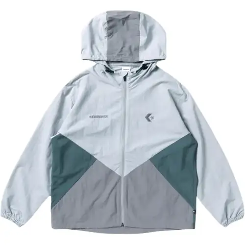 Converse COLOR BLOCK WOVEN Jackets & Coats Women's Ice Gray