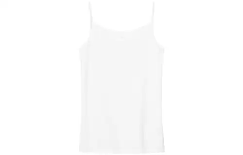UNIQLO Camisoles Women's White Square Collar Moderate Straight Fit