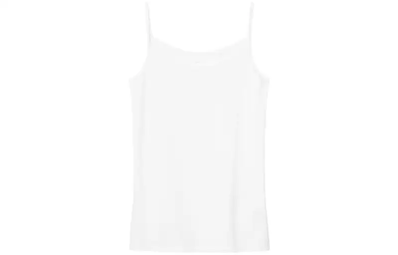 UNIQLO Camisoles Women's White Square Collar Moderate Straight Fit