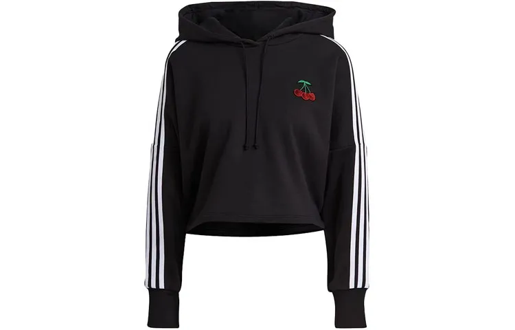 Adidas Originals Sweatshirts Women's Black Hooded Moderate Regular