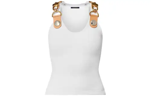 LOUIS VUITTON Camisoles Women's White Moderate Straight Fit