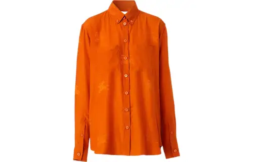 Burberry All-Over Jacquard Buttoned Shirt