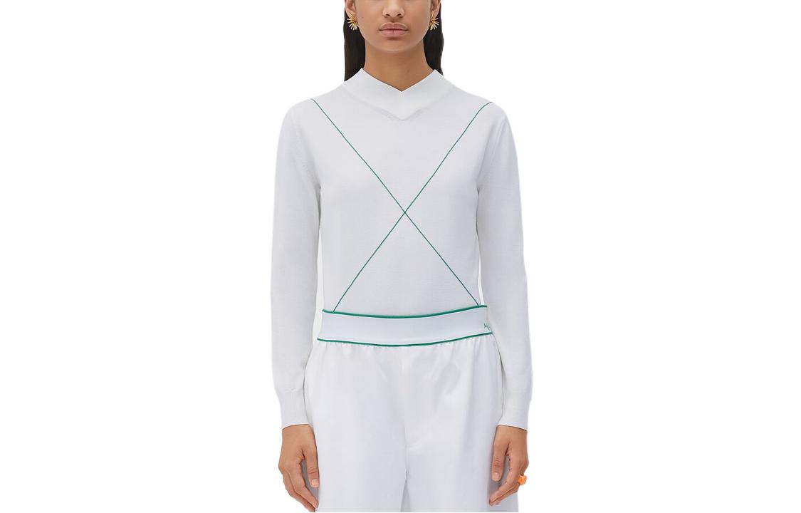 Bottega Veneta Cashmere Sweaters Women's White Crew Neck Moderate