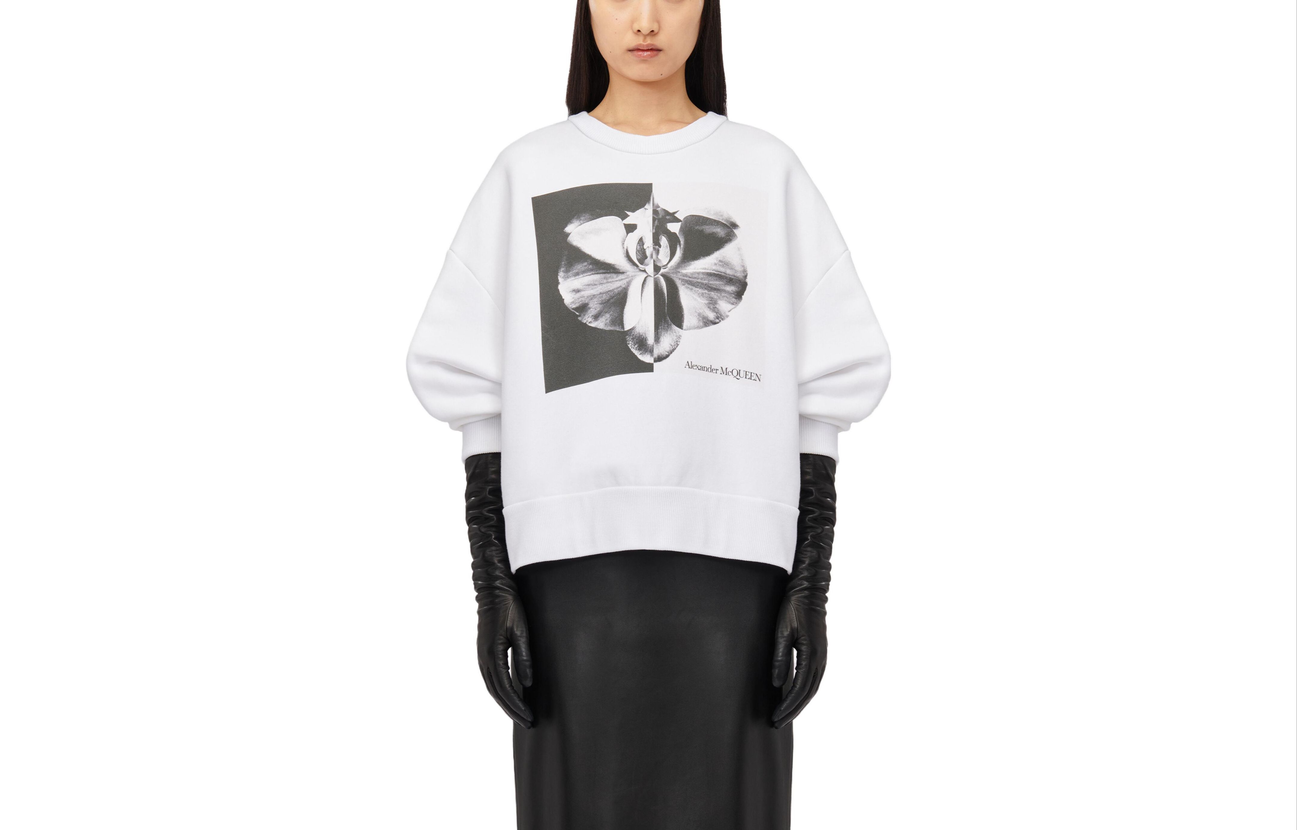 Женский свитшот Alexander McQueen (белый)