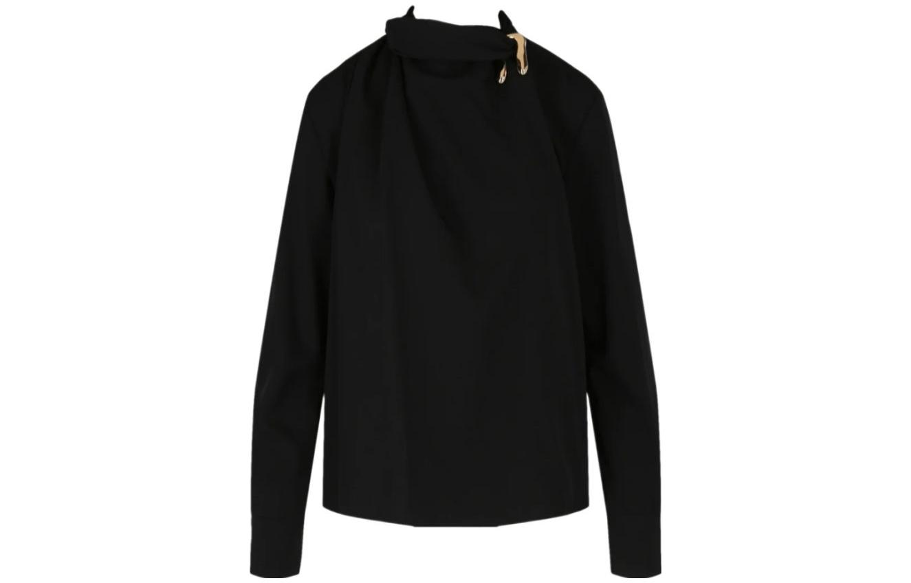 Bottega Veneta Knitwear Women's Black Turtleneck Moderate Irregular