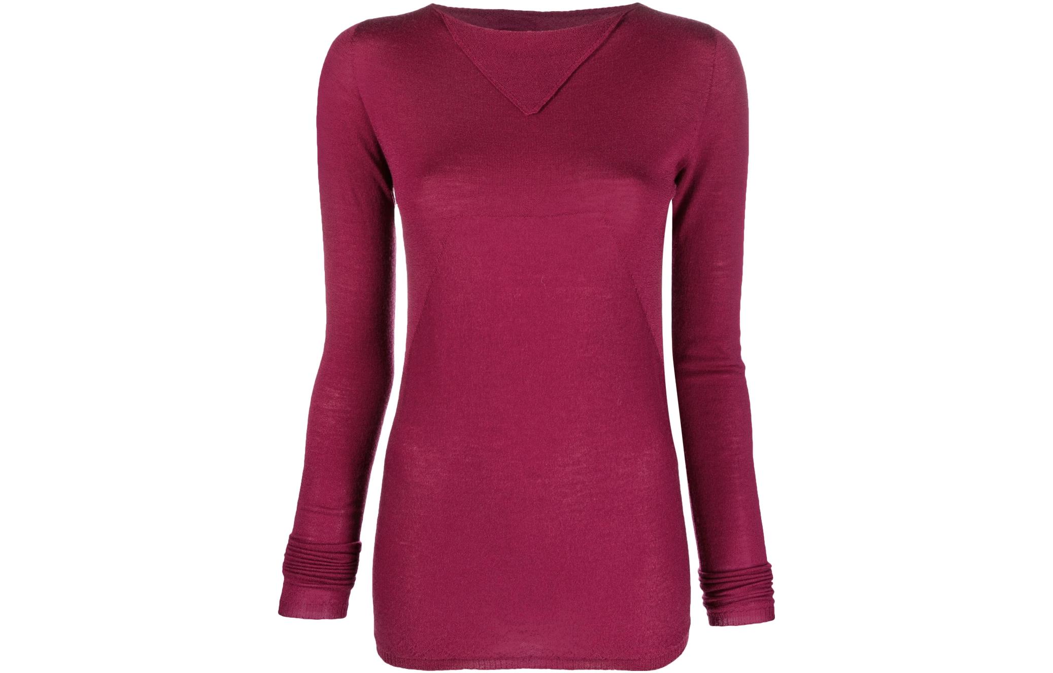 RICK OWENS Knitwear Women's Purple Crew Neck Moderate Other