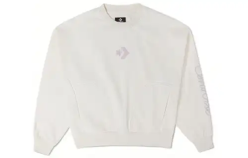 Converse Sweatshirts Women's White Crew Neck Moderate Regular