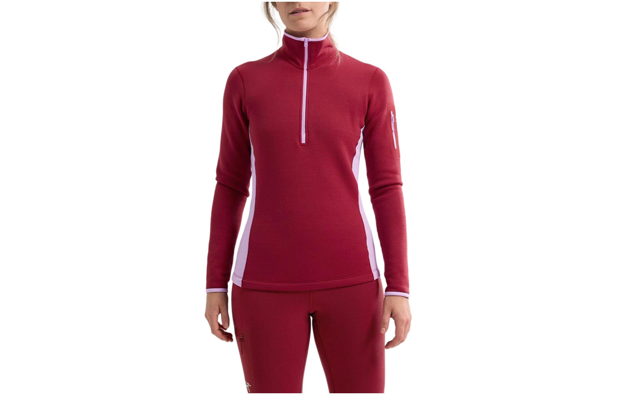 Женское худи Arcteryx RHO Heavyweight Zip Neck (фиолетовое)
