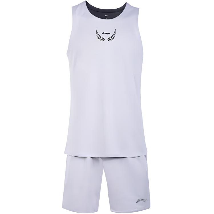 Li Ning Basketball Suit Unisex Standard White/Black