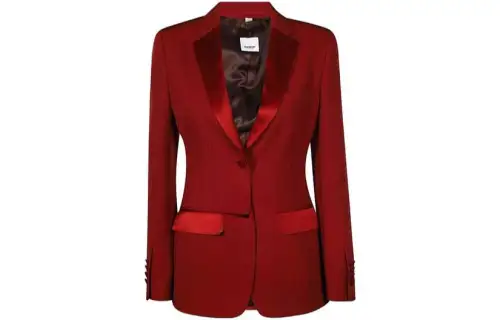 Burberry Business Suits Women's Deep Carmine Suit Collar Moderate Other