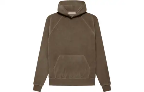 Fear Of God Essentials Women's Velour Hoodie Wood