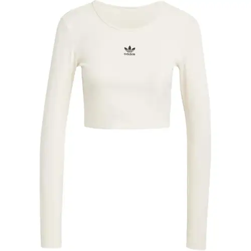 Adidas Essentials Ribbed Crop Long Sleeve Tee