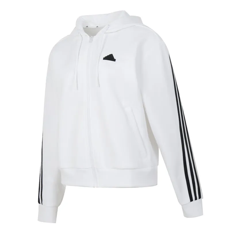 Adidas Jackets Women's White Hooded Moderate Other