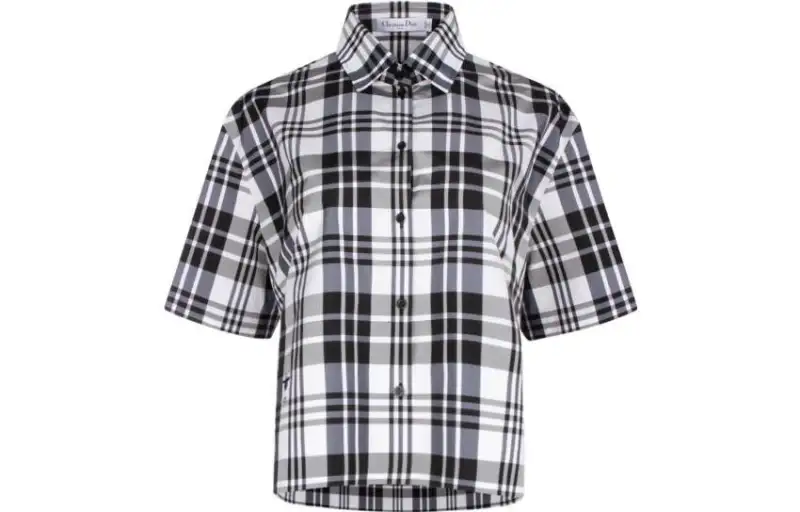 DIOR Shirts Women's Black/White Pointed Collar Moderate Other