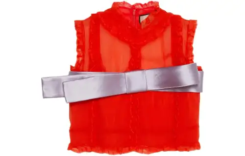 GUCCI Chiffon Shirt Women's Red
