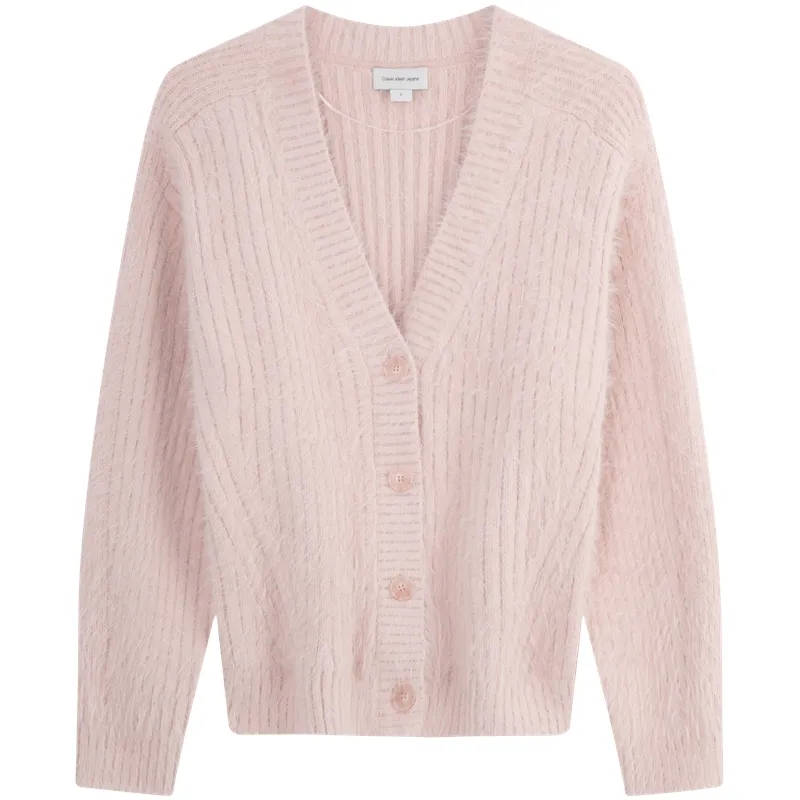 Calvin Klein Knitwear Women's V Neck Moderate Cardigan