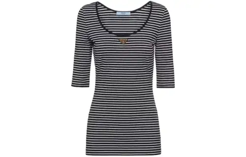 PRADA T Shirts Women's Black Crew Neck Moderate Other