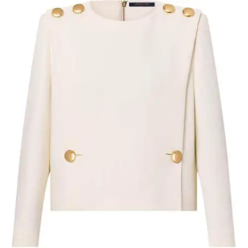 LOUIS VUITTON Hammered Button Blouse