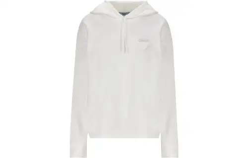 Prada triangle-logo cotton hoodie