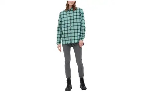 UNIQLO Shirts Women's Emerald Green Half Open Collar Moderate Other