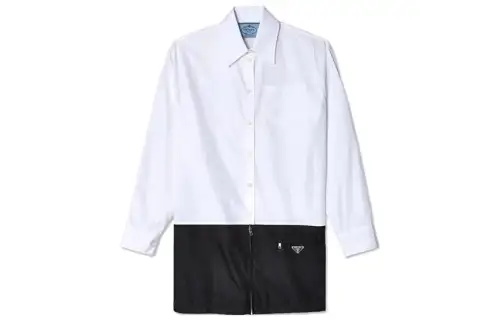PRADA Shirts Women's White Lapel Moderate Other
