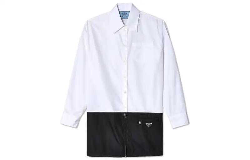 PRADA Shirts Women's White Lapel Moderate Other