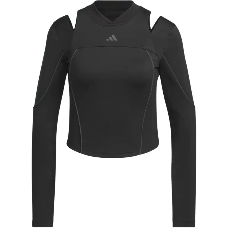 Adidas T-Shirts Women's Black V-neck Moderate Other