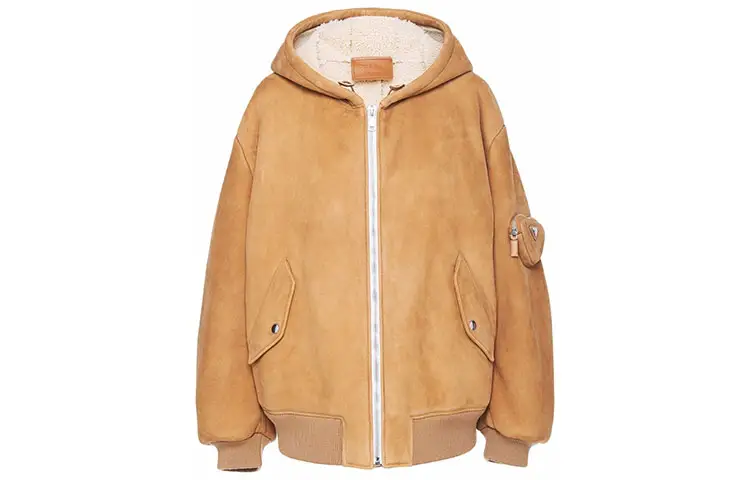 PRADA Jackets Women's Khaki Hooded Moderate Other