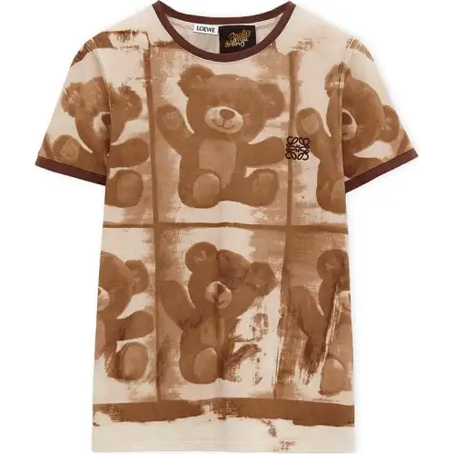 LOEWE T Shirts Women's Brown Crew Neck Moderate Other