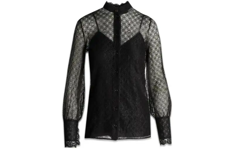 Gucci geometric-lace shirt