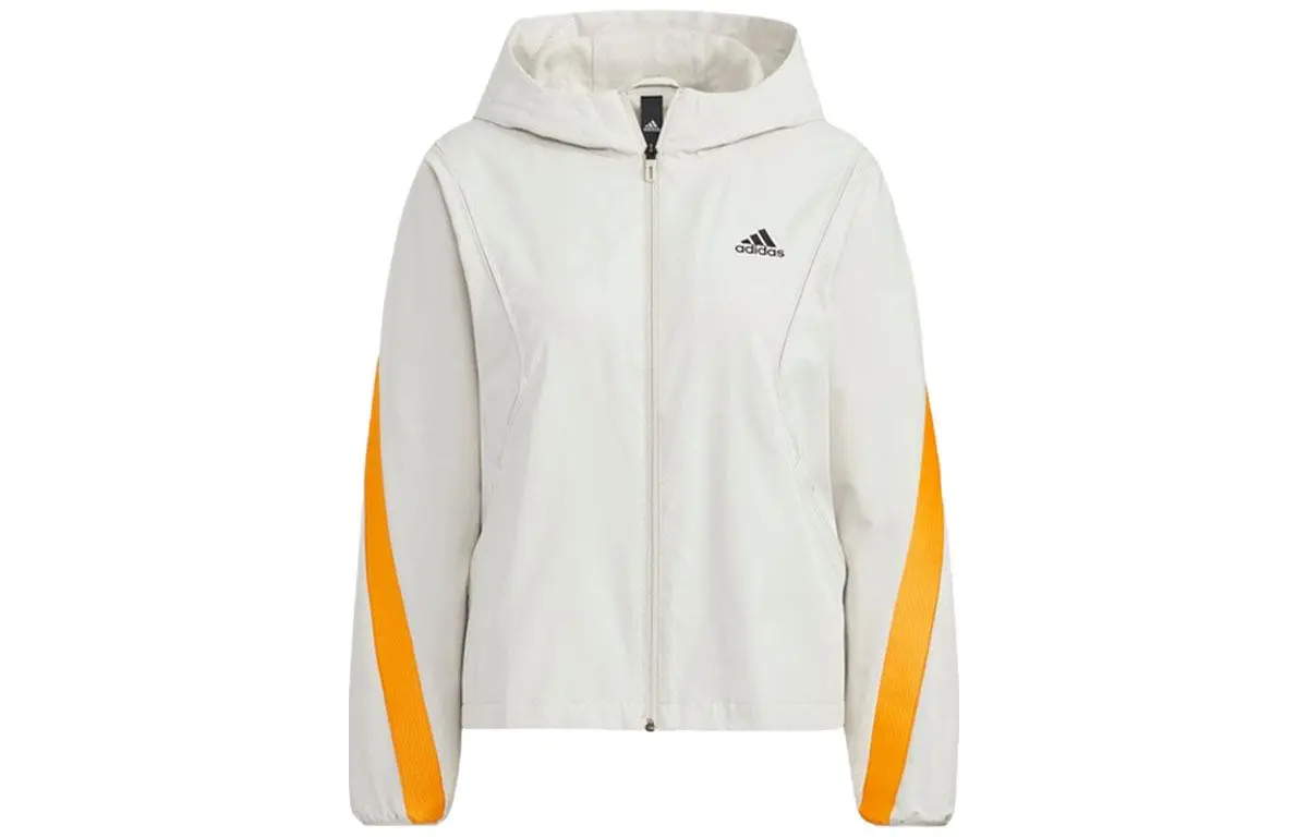 Adidas Jackets Women's White Hooded Moderate Other