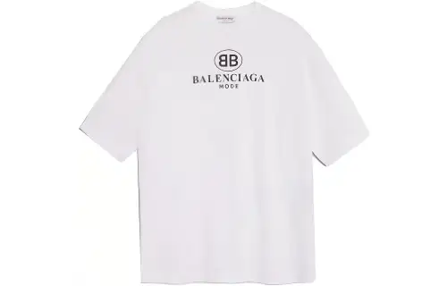 Balenciaga SS19 Drop Shoulder Sleeve T Shirt Women's White