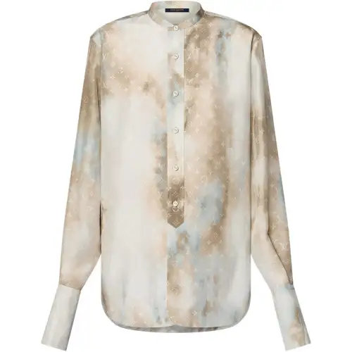 LOUIS VUITTON Collarless Monogram Cloud Shirt