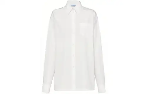 【Previous Season】triangle-logo poplin shirt