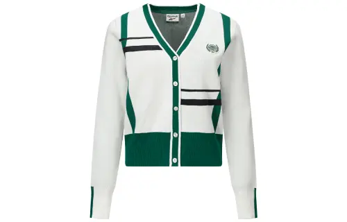 Reebok Jackets Women's Ecru V Neck Moderate Chanel Inspired