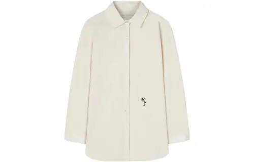 Palm Angels palms-embroidered poplin shirt