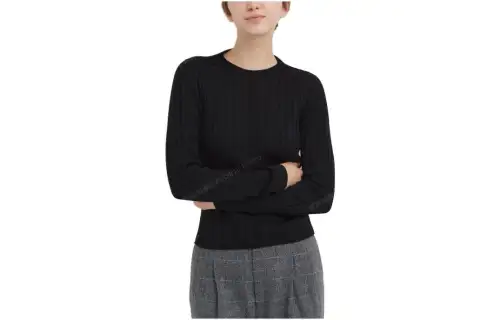 UNIQLO X IDLF Knitwear Women's Black Crew Neck Moderate Other