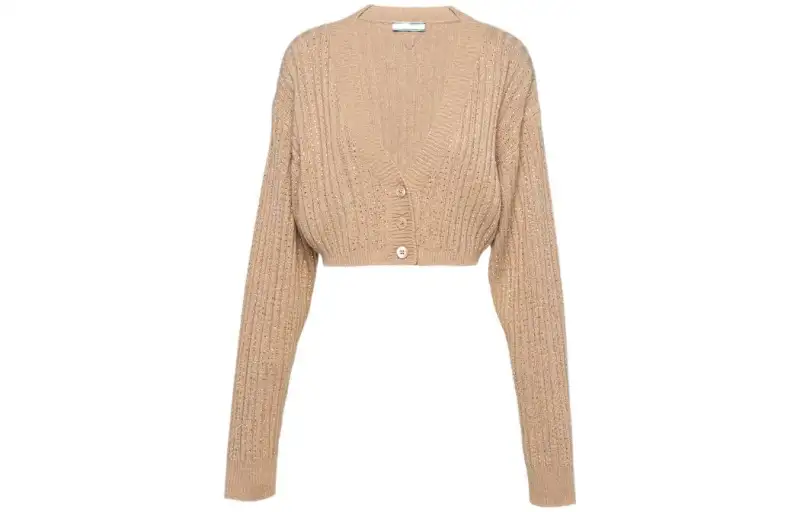 【Previous Season】rhinestone-embellished wool-cashmere cardigan