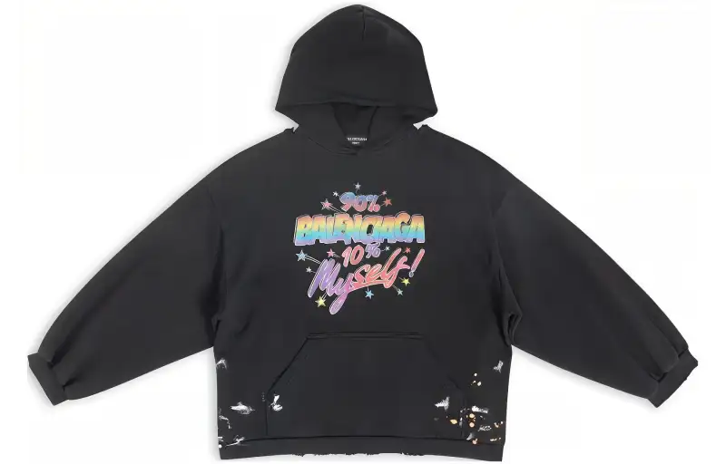 Balenciaga Women's 90/10 Small Fit Hoodie Black/Multi