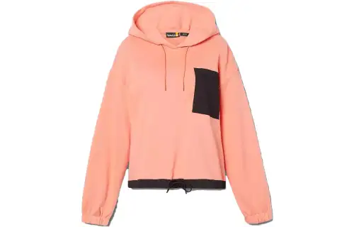 Timberland Sweatshirts Women's Pink Hooded Moderate Regular