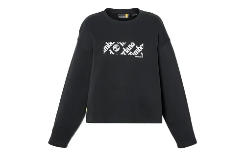 Timberland Sweatshirts Women's Black Crew Neck Moderate