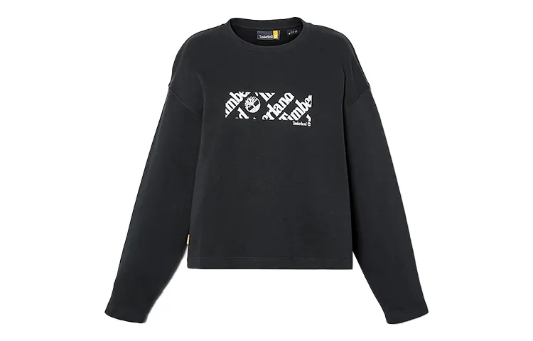 Timberland Sweatshirts Women's Black Crew Neck Moderate