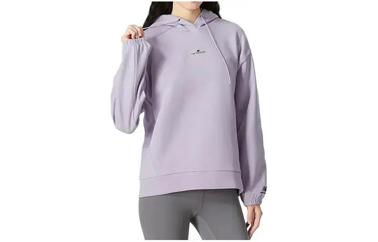 New Balance Sweatshirts Women's Purple Hooded Moderate Straight Fit