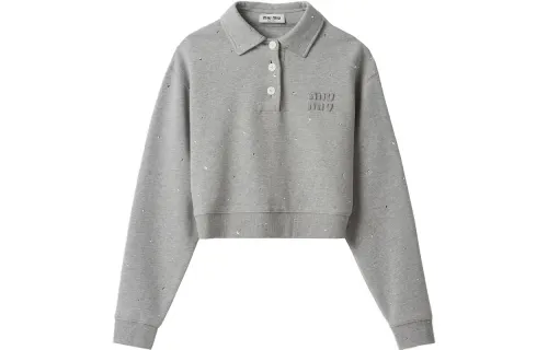 MIU MIU Polo Shirt Women's Gray