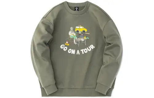 ANTA Life Collection Sweatshirts Women's Green Crew Neck Thickened Regular