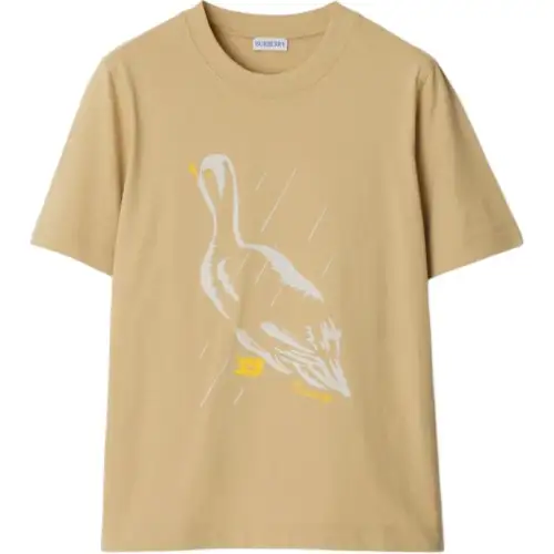 Burberry Duck Printed Crewneck T s Shirt